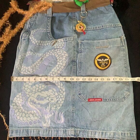 BOHO Vintage Retro DIY JNCO Jeans purse Recycled Repurposed - Picture 12 of 13
